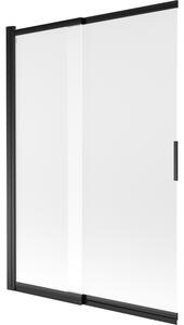 Mexen Fox δίφυλλη συρόμενη παραβάν μπάνιου 120 x 150 εκ., παγωμένο, μαύρο