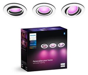 Philips - ΣΕΤ 3xLED RGBW Χωνευτό φωτιστικό οροφής dimming Hue CENTURA 1xGU10/4,2W/230V