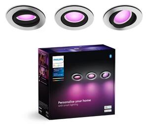 Philips - ΣΕΤ 3xLED RGBW Χωνευτό φωτιστικό οροφής dimming Hue CENTURA 1xGU10/4,2W/230V