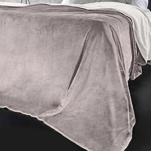 Κουβέρτα Fleece Υπέρδιπλη (220x240) + Διακοσμητική Μαξιλαροθήκη (Σετ) Guy Laroche Velvet Melanze