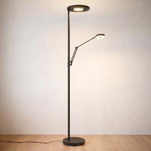 Trio Lighting LED φωτιστικό οροφής Barrie με φως ανάγνωσης μαύρο ματ, ρυθμιζόμενος, Μαύρο, Σαλόνι / τραπεζαρία, Μέταλλο, σύγχρονο, Φως ανάγνωσης