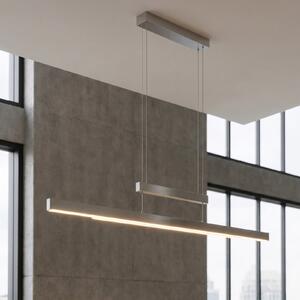 Trio Lighting LED κρεμαστή λάμπα Trajan, 2.700-5.000K, ματ νικέλιο, ρυθμιζόμενος, Γκρι, Σαλόνι / τραπεζαρία, Μέταλλο, σύγχρονο
