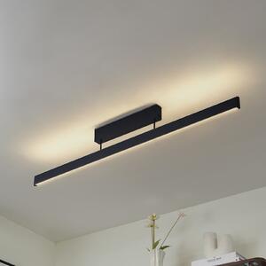 Lucande Έξυπνο φωτιστικό οροφής LED Mylosh, μαύρο, CCT, Tuya, ρυθμιζόμενος, Μαύρο, Σαλόνι / τραπεζαρία, Αλουμίνιο, σύγχρονο
