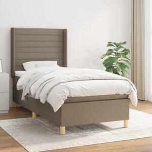 VidaXL Κρεβάτι Boxspring με Στρώμα Taupe 80x200 εκ. Υφασμάτινο