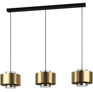 Φωτιστικό Οροφής - Ράγα Duglia 390067 128x28x150cm 3xE27 40W Black-Gold Eglo