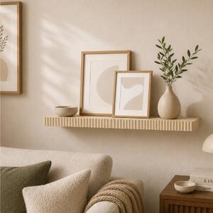 Ράφι τοίχου Homea με διαστάσεις 60x23.5x3.8cm - Light Oak