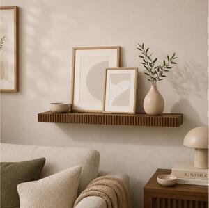 Ράφι τοίχου Homea με διαστάσεις 60x23.5x3.8cm - Acacia