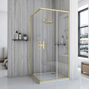 Καμπίνα ντους Rea City 80x80 Brushed Gold