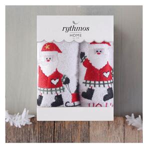 ΣΕΤ ΠΕΤΣΕΤΕΣ ΧΕΡΙΩΝ 2 ΤΜΧ ΚΟΥΤΙ RYTHMOS CHRISTMAS TERRY GIFT SET (1) ΑΓΙΟΣ ΒΑΣΙΛΗΣ 2(30X50) ΛΕΥΚΟ-ΛΕΥΚΟ