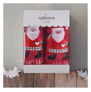 ΣΕΤ ΠΕΤΣΕΤΕΣ ΧΕΡΙΩΝ 2 ΤΜΧ ΚΟΥΤΙ RYTHMOS CHRISTMAS TERRY GIFT SET (1) ΑΓΙΟΣ ΒΑΣΙΛΗΣ 2(30X50) ΚΟΚΚΙΝΟ-ΚΟΚΚΙΝΟ