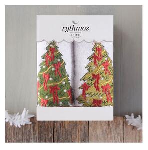 ΣΕΤ ΠΕΤΣΕΤΕΣ ΧΕΡΙΩΝ 2 ΤΜΧ ΚΟΥΤΙ RYTHMOS CHRISTMAS TERRY GIFT SET (2) ΕΛΑΤΟ 2(30X50) ΛΕΥΚΟ-ΛΕΥΚΟ