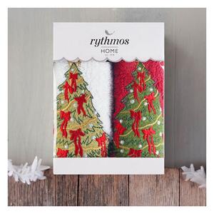 ΣΕΤ ΠΕΤΣΕΤΕΣ ΧΕΡΙΩΝ 2 ΤΜΧ ΚΟΥΤΙ RYTHMOS CHRISTMAS TERRY GIFT SET (2) ΕΛΑΤΟ 2(30X50) ΚΟΚΚΙΝΟ-ΛΕΥΚΟ