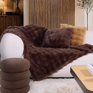 Γούνινη Κουβέρτα Καναπέ (130x180) Nef-Nef Homeware Reality Coffee
