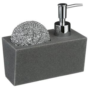 Δοχείο Υγρού Πιάτων + Θήκη Για Σφουγγάρι F-V Sponge Holder Gris 120052