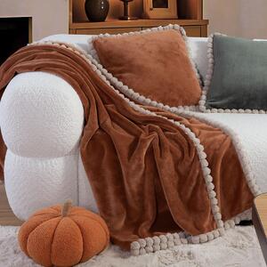 Κουβέρτα Καναπέ Fleece (130x180) Nef-Nef Homeware Pompozia Camel