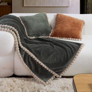 Κουβέρτα Καναπέ Fleece (130x180) Nef-Nef Homeware Pompozia Green