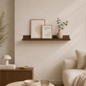 Ράφι τοίχου Homea για κορνίζες, με διαστάσεις 90x11.5x5.9cm - Acacia