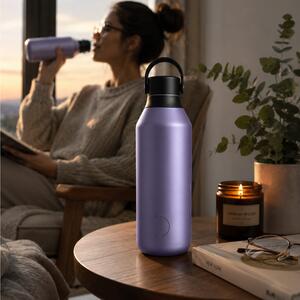 Μπουκάλι Θερμός Series 2 Metallic Chilly's με χωρητικότητα 500ml και διατήρηση θερμοκρασίας 12h ζεστό / 24h κρύο - Lavender