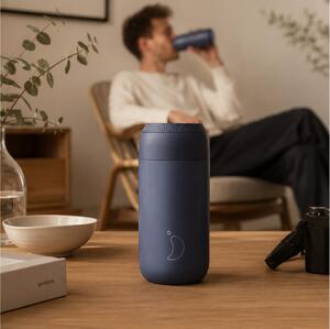 Ποτήρι Θερμός Series 2 Chilly's με χωρητικότητα 340ml και διατήρηση θερμοκρασίας 4h ζεστό - Whale Blue