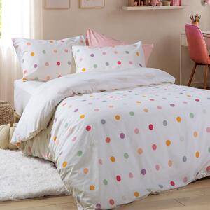 Παπλωματοθήκη Μονή (Σετ 160x240) 2 Όψεων Nef-Nef Homeware Junior Dots Ecru