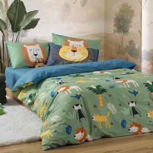 Παπλωματοθήκη Μονή (Σετ 160x240) 2 Όψεων Nef-Nef Homeware Junior Jungle Mania
