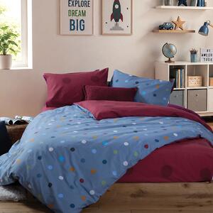 Παπλωματοθήκη Μονή (Σετ 160x240) 2 Όψεων Nef-Nef Homeware Junior Dots Blue
