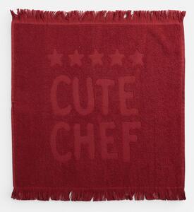 Πετσέτα Κουζίνας Φροτέ (50x50) Nef-Nef Homeware Cute Chef Bordo