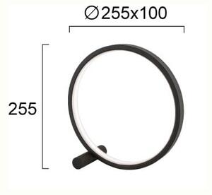 Πορτατίφ LED Viokef Circle Black 429150