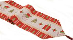 Χριστουγεννιάτικη Τραβέρσα (33x175) Silk Fashion Santa Box