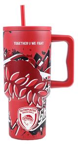 Κούπα Θερμός Με Λαβή & Καλαμάκι 900ml Estia Olympiacos Together We Fight 01-35976