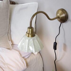 PR Home Φωτιστικό τοίχου Ester, φυσικό λευκό, προβολή 34 cm, μέταλλο, Χρυσό / Ορείχαλκου, Σαλόνι / τραπεζαρία, Μέταλλο, Vintage