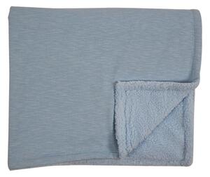 Κουβέρτα Fleece Αγκαλιάς (75x100) Με Γουνάκι Minene Baby Blue