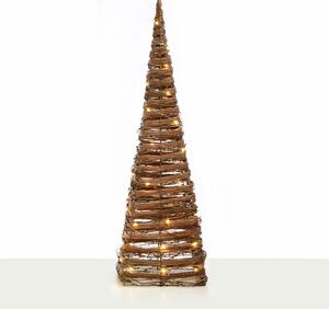 Χριστουγεννιάτικο Δεντράκι Με 50 Led Aca Cone Tree Rattan Natural X11501120