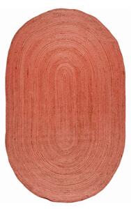 Οβάλ Χαλί Καλοκαιρινό (110x170) Polcarpet Jute Plain Coral