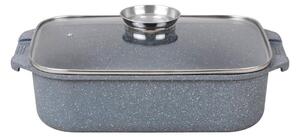 Γάστρα Εμαγιέ Ορθογώνια (34.5x24.5x10.2) Maxhome Marble Grey XB-60535