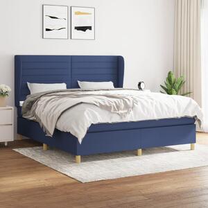 VidaXL Κρεβάτι Boxspring με Στρώμα Μπλε 160x200 εκ. Υφασμάτινο