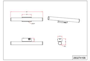Φωτιστικό Επίτοιχο Trio Lighting MATTIMO 283274106 Χρώμιο (Chrome) 4000K