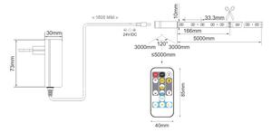 Ταινία Led Reality Lighting -RL CHIP R65565102 Μαύρο Ματ (Black Mat) 3000 - 6500K 5μέτρα