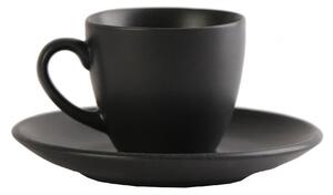 Φλυτζάνι Espresso 80ml + Πιατάκι Espiel Morgan Black OW2049K6