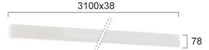 Γραμμικό Φωτιστικό Οροφής Viokef Ciba 3916-01310-4-W-M-N L3100 4000K Λευκό