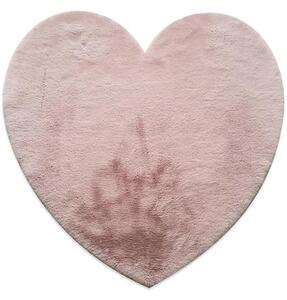 Χαλί Puffy FC19 Heart Antislip Round Light Pink New Plan