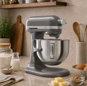 Κουζινομηχανή KitchenAid Artisan Bowl Lift 5KSM70SHXEMS με ισχύ 375W, 11 ταχύτητες και χωρητικότητα 6.6L - Medallion Silver