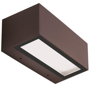 Φωτιστικό Τοίχου - Απλίκα Up&Down E262 Με Οπάλ Diffuser Led 3000K 2x13W Dark Brown