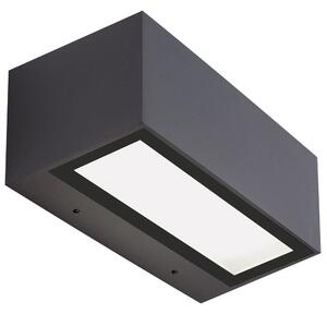 Φωτιστικό Τοίχου - Απλίκα Up&Down E261 Με Οπάλ Diffuser Led 3000K 2x13W Dark Grey