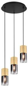 Φωτιστικό Οροφής Robin 310630354 3xE27 28W Φ37cm 150cm Smoke-Brass Trio Lighting