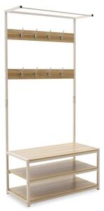 Έπιπλο Εισόδου Πορτ Μαντώ Ralph 072-000036 80x40x170cm Natural-White