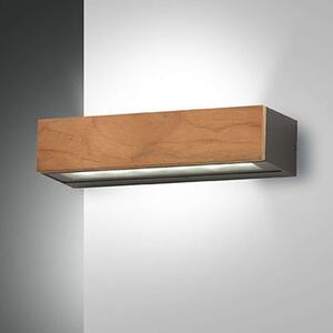 Φωτιστικό Τοίχου - Απλίκα Hazel 3680-22-165 13W Led 22cm Teak Wood Fabas Luce