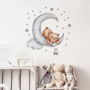 Παιδικά Αυτοκόλλητα Τοίχου Sipo Teddy Bear Moon SIP-WS63037