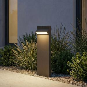 Arcchio Φωτιστικό διαδρόμου LED Vonar, ύψος 50 cm, ανθρακί, Γκρι, Αλουμίνιο, σύγχρονο
