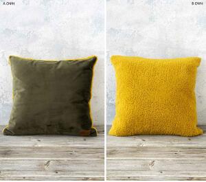 Βελουτέ Διακοσμητικό Μαξιλάρι (45x45) Nima Pillows Nuan BROWN/MUSTARD BEIGE